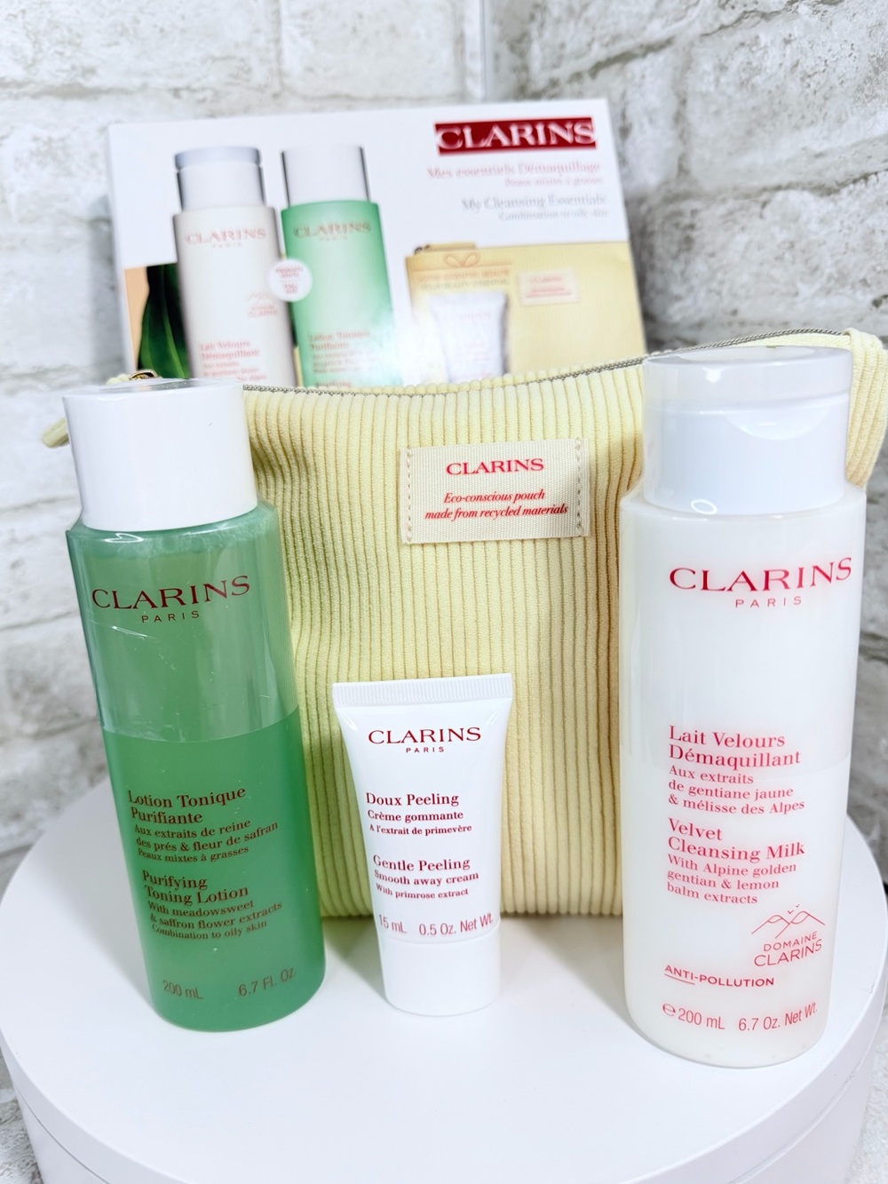 Clarins My Cleansing Essentials Skin 4 Pc Gift Set 2 FULL SIZE Products — NWT